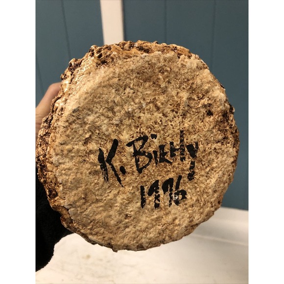 Vtg 1976 Handmade Painted Paper Mache Old World Santa Claus Figurine 15” Signed - Picture 6 of 6